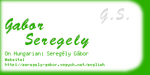 gabor seregely business card