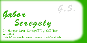 gabor seregely business card